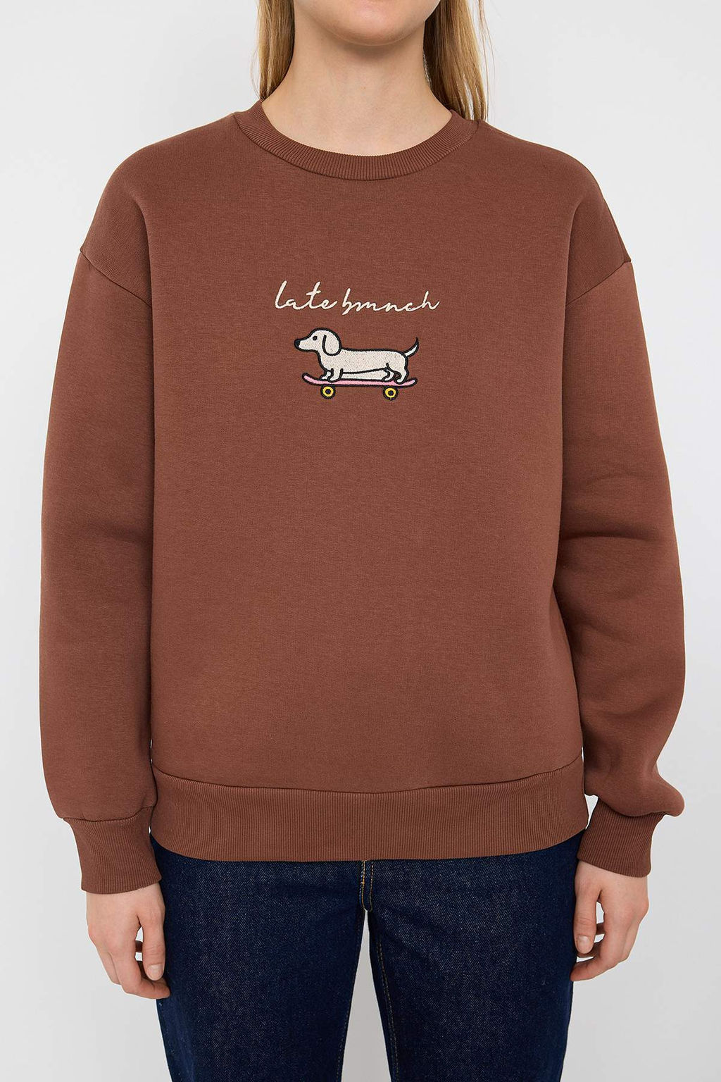 Teen Kahverengi Orme Sweatshirt TWOAW26SW00140 - Trendyolmilla фото 3