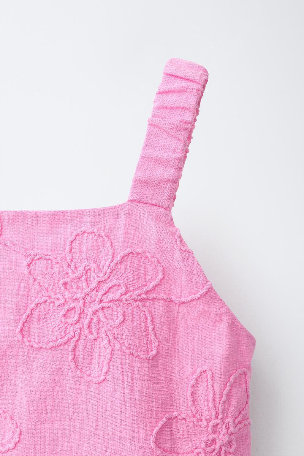 TOP FLORES BORDADAS / Rosa medio - Zara фото 5