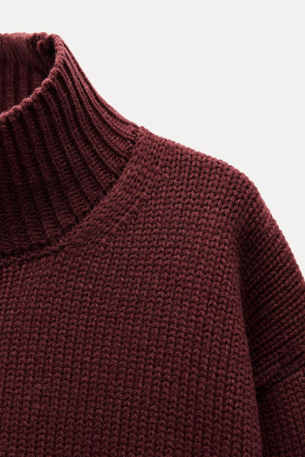 HIGH NECK KNIT SWEATER - Zara фото 4