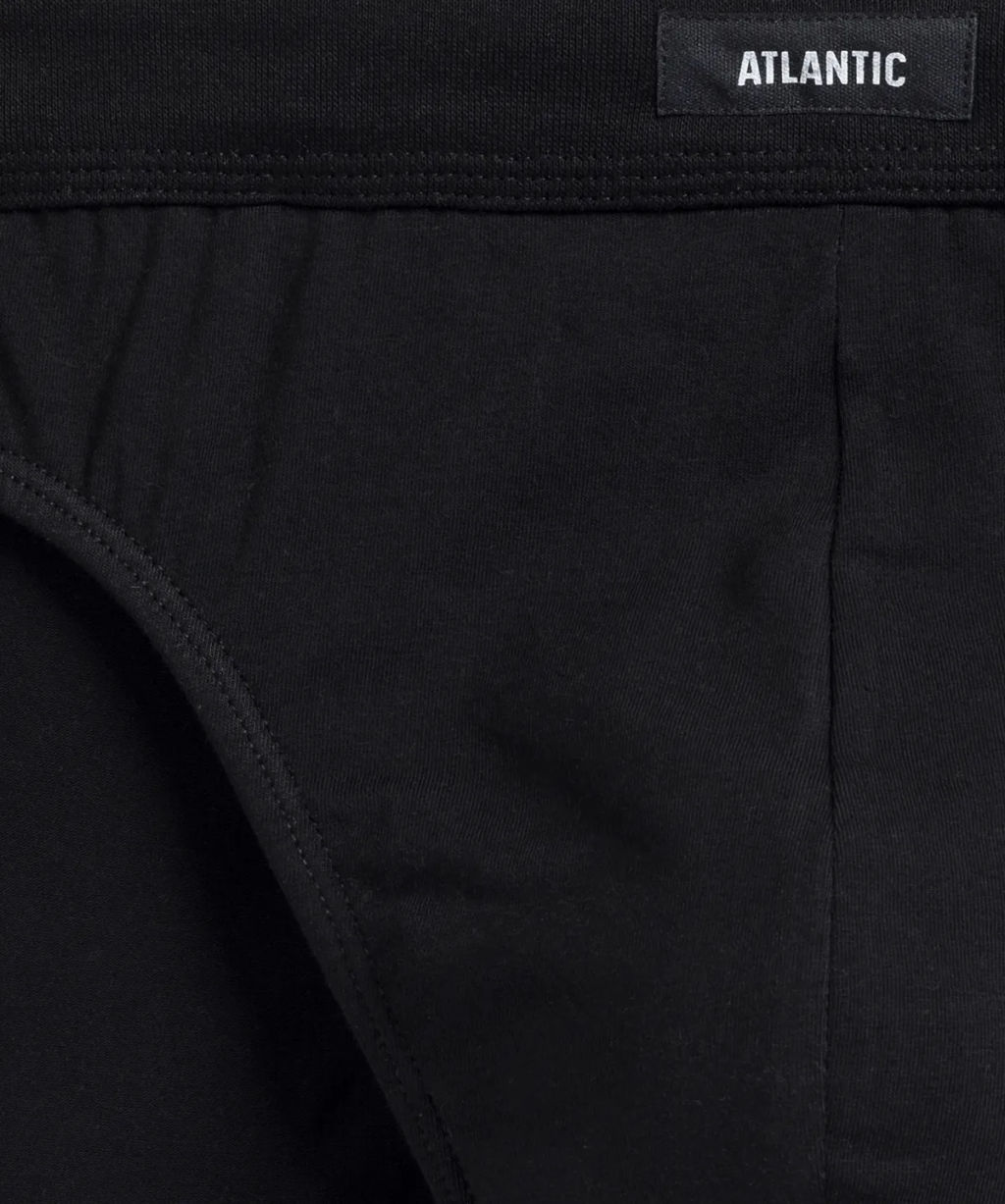 ATLANTIC 3MP-163 Трусы классика Organic Cotton - набор 3 шт. черный + графитовый + серый меланж  фото 2