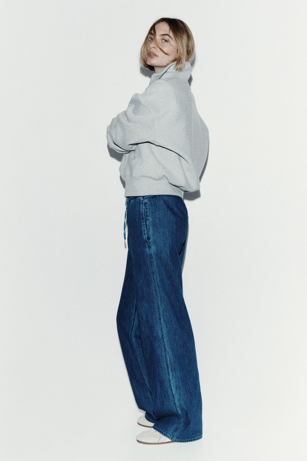 Pantal?n denim con cord?n de ajuste - H&m фото 12