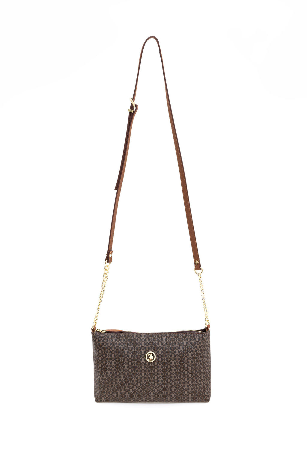 U. S. Polo Assn Женская коричневая сумка через плечо - U.s. polo assn фото 4