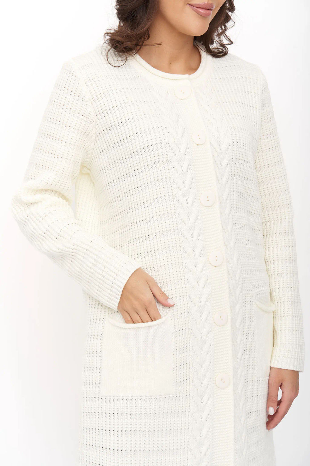 Кардиган 351979/молочный