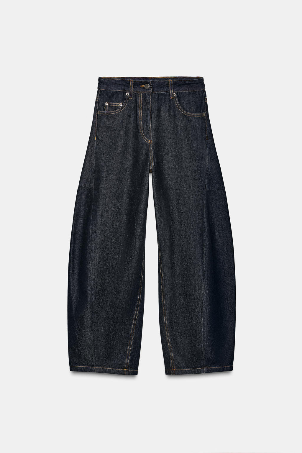 ZW COLLECTION ANKLE BALLOON MID-WAIST JEANS - Zara фото 5