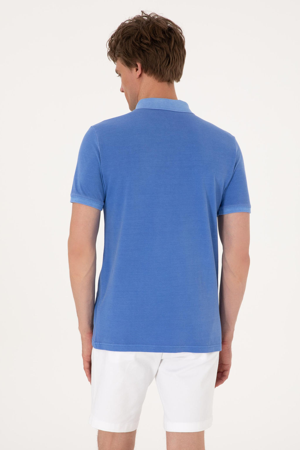 Erkek Slim Fit Polo Yaka _ndigo Y_kamal_ Basic Ti__rt Sepette S_rpriz _ndirim - U.s. polo assn фото 5