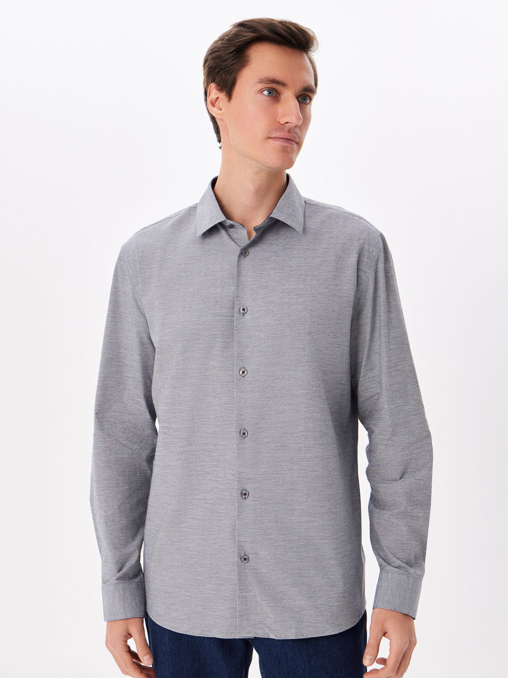 Сорочка мужская длинный рукав GREG 313/237/0615/ZN/1 STRETCH  фото 8