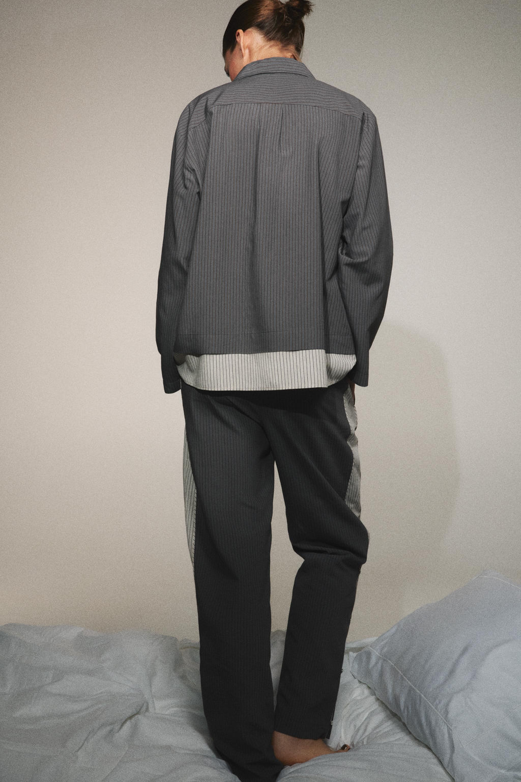 STRIPED VISCOSE BLEND TROUSERS - Zara фото 5