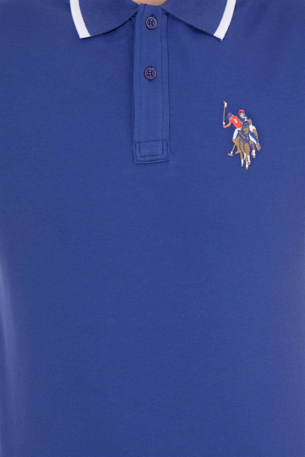 Мужская синяя базовая футболка - U.s. polo assn фото 6