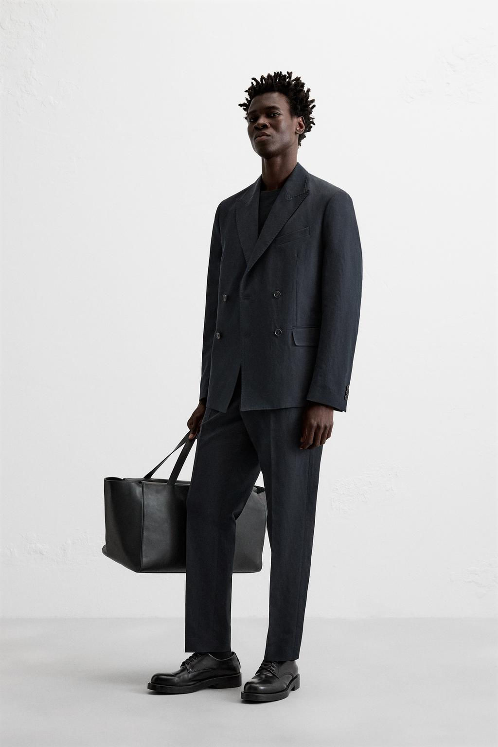 LINEN - COTTON SUIT TROUSERS