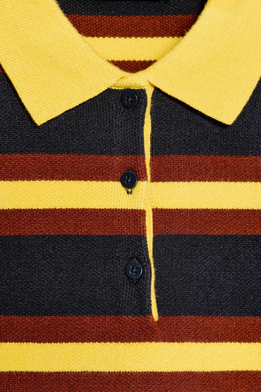 STRIPED KNIT POLO JUMPER - Zara фото 4