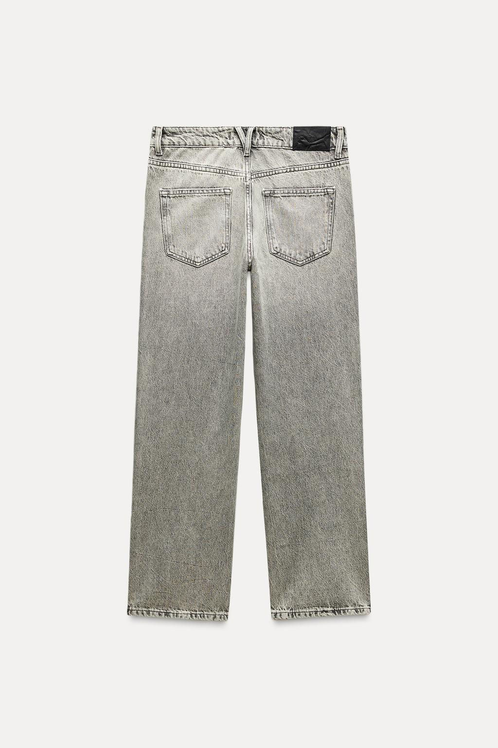 Z1975 MID-WAIST STRAIGHT CROPPED JEANS - Zara фото 6