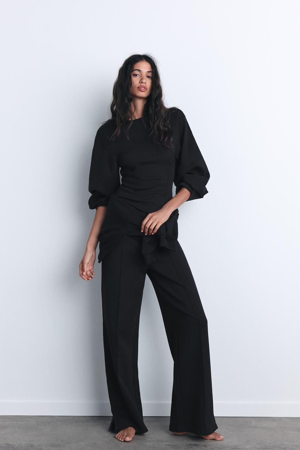 FITTED INTERLOCK SWEATSHIRT - Zara фото 4