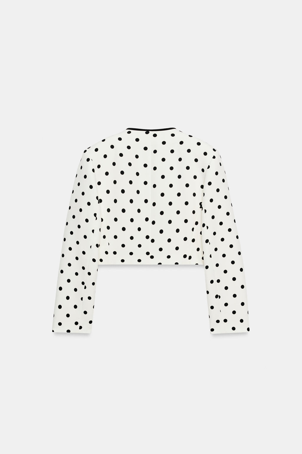 BLAZER CORTA LUNARES / Crudo / Negro - Zara фото 7