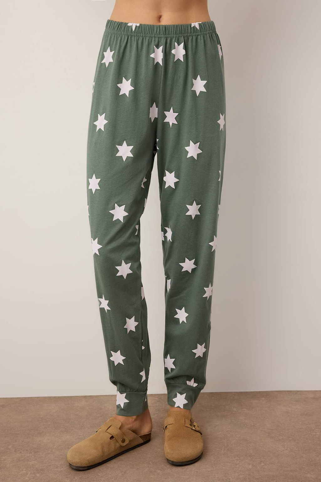 Trendyolmilla Cok Renkli %100 Pamuklu Y?ld?z Desenli Orme Pijama Tak?m? THMAW21PT0241  фото 15