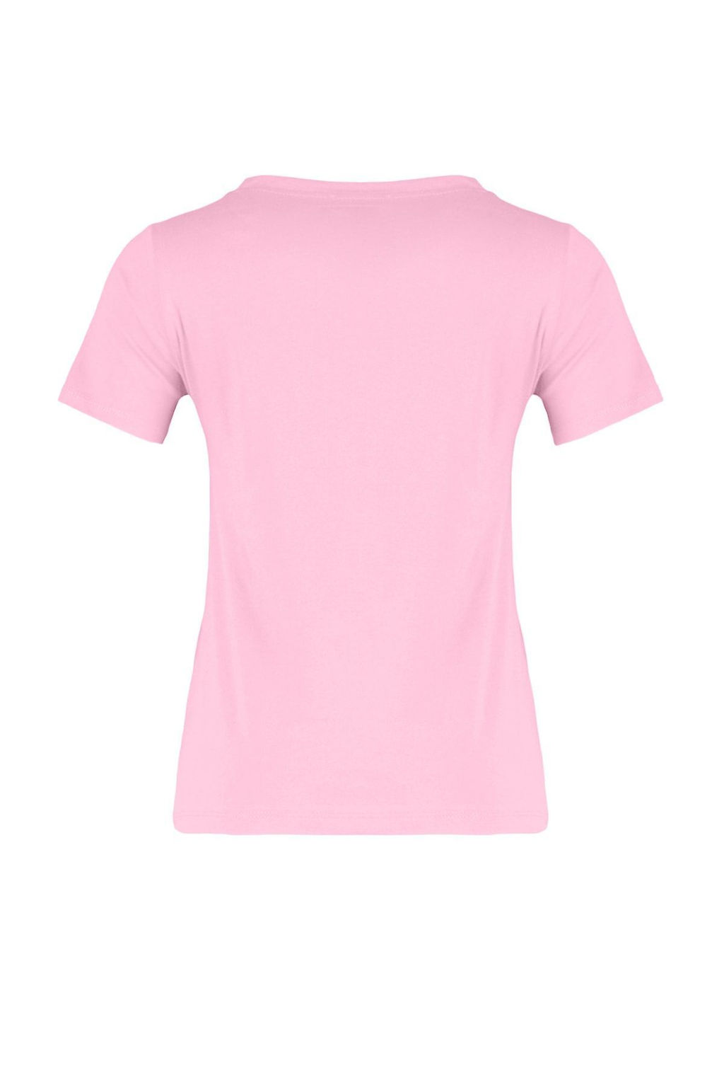 Pembe-Mint %100 Pamuk 2li Paket Basic V Yaka Orme T-Shirt TWOSS23TS00002