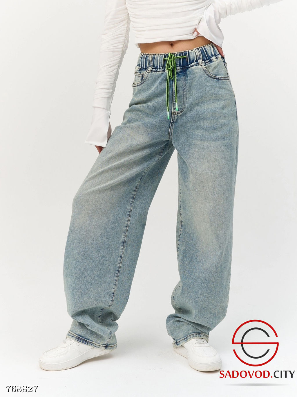 Джинсы багги широкие женские - Bruno фото 3