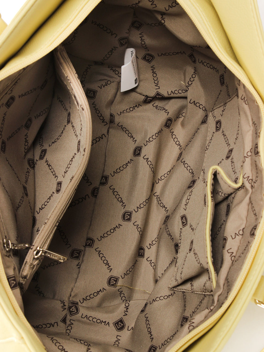 LACCOMA сумка Анна-бледно желтый эко кожа хлопок