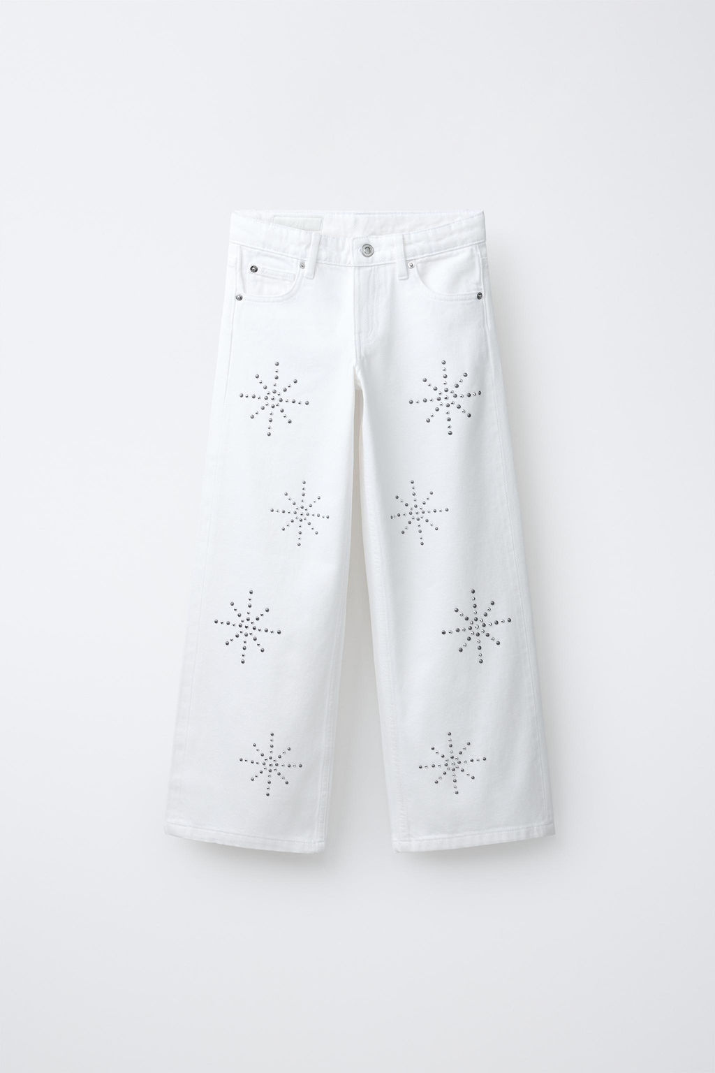 JEANS WIDE LEG TACHAS / Crudo - Zara фото 2