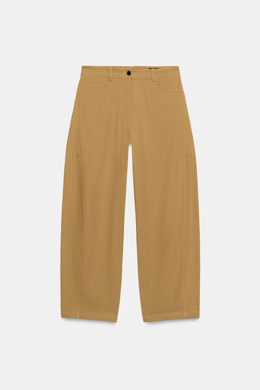 PANTAL?N TAPERED ESPIGA ZW COLLECTION / Camel medio - Zara фото 3