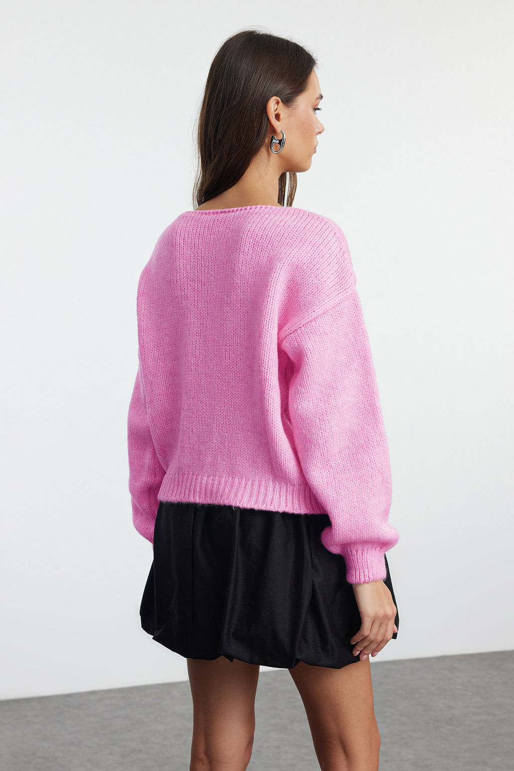 Pudra Gul Detayl? Triko Yumusak Dokulu H?rka TWOAW25HI00242