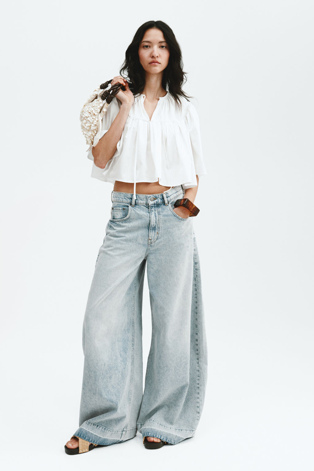 Blusa cropped de algod?n - H&m фото 2