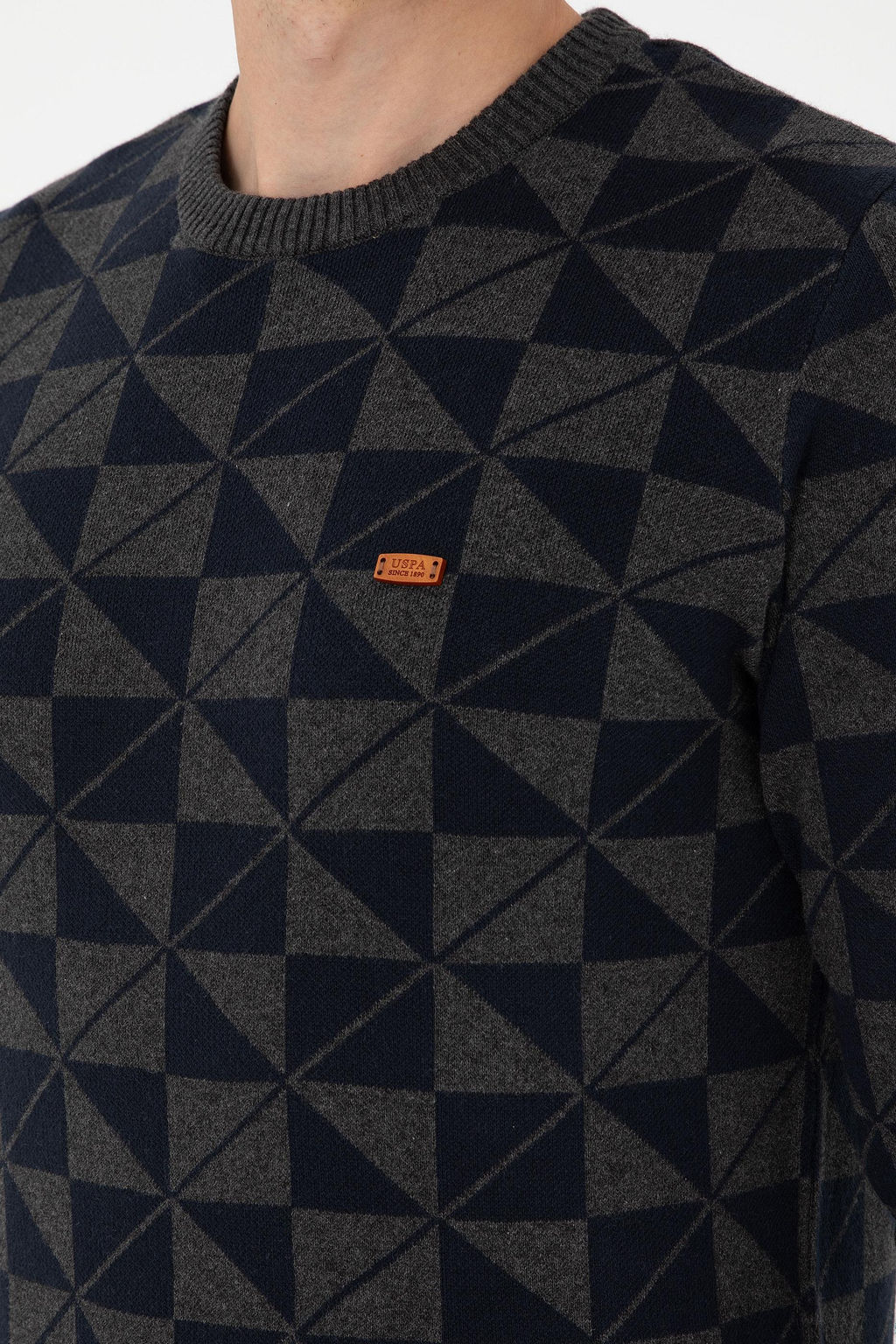 Мужской свитер антрацитового меланжа - U.s. polo assn фото 7