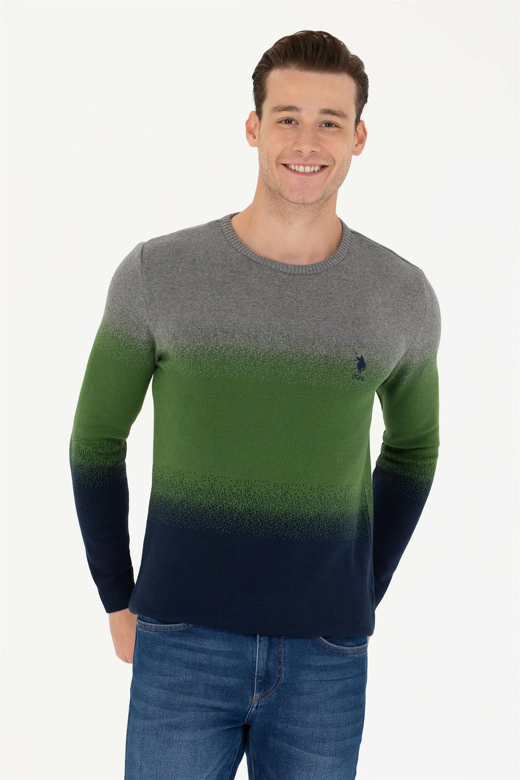 U. S. Polo Assn / Мужской темно-синий свитер - U.s. polo assn фото 8