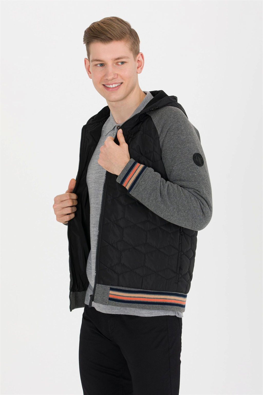 U. S. Polo Assn / Мужской черный вязаный кардиган - U.s. polo assn фото 6