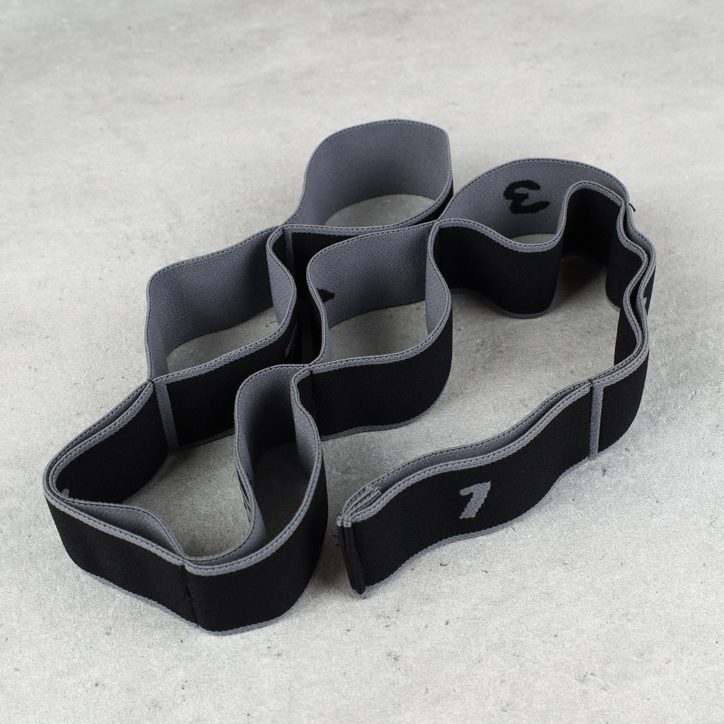 Ремень эластичный для йоги Woohooo Yoga Belt / 8 петель/ серый / уп 50 - ГалеонТрейд фото 5