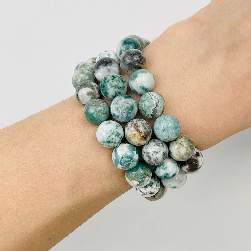 Бусины для украшений из Мохового агата