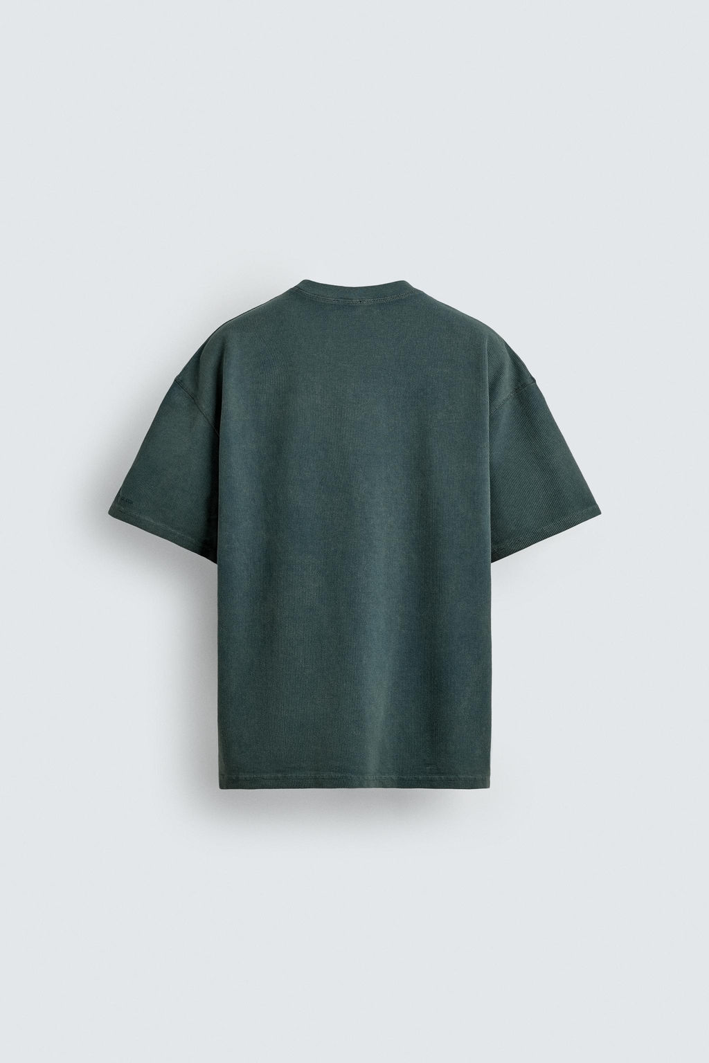 CAMISETA LAVADA ESTRUCTURA WAFFLE / Verde