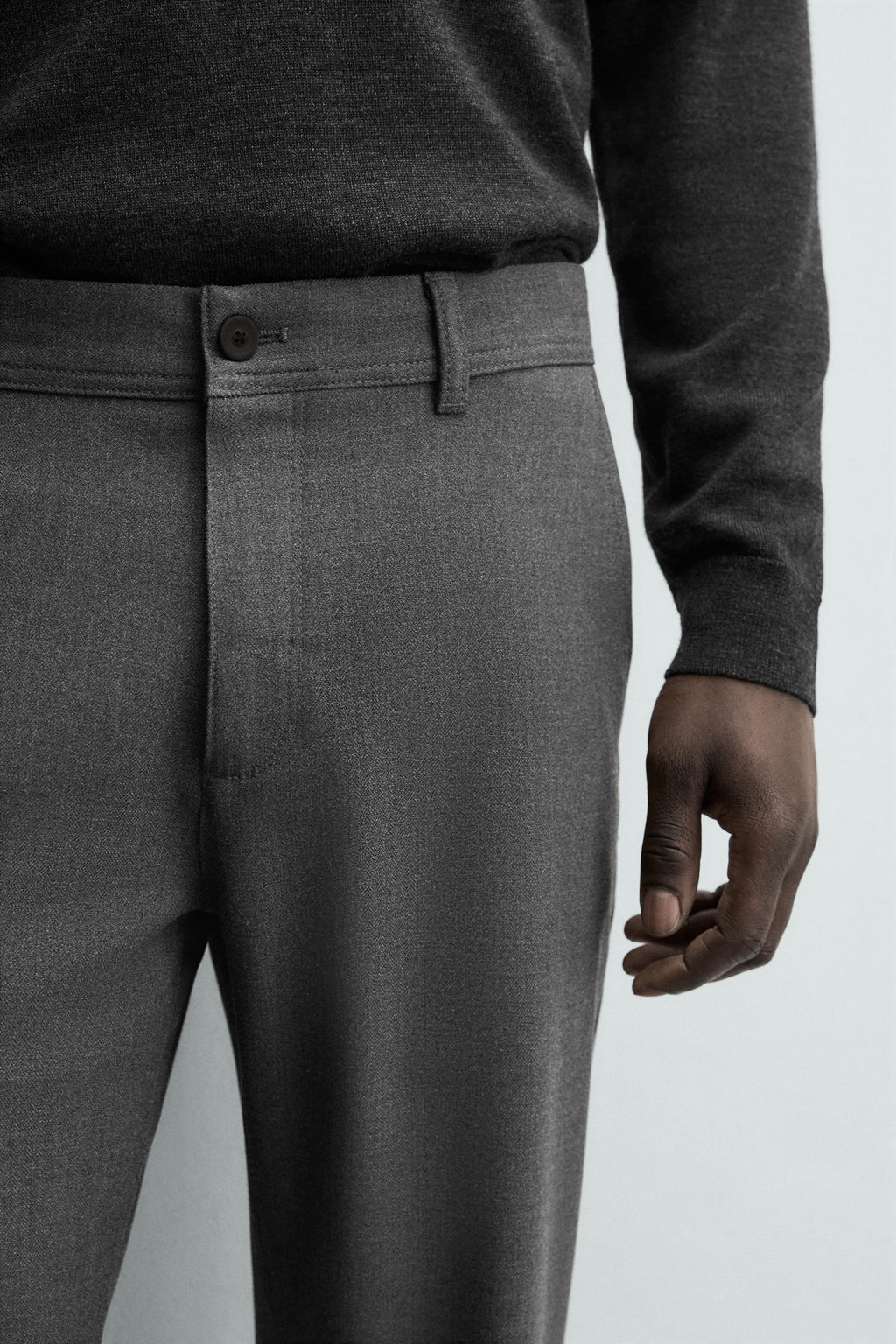 PANTAL?N CHINO ESTRUCTURA CONFORT / Gris / Natural - Zara фото 14