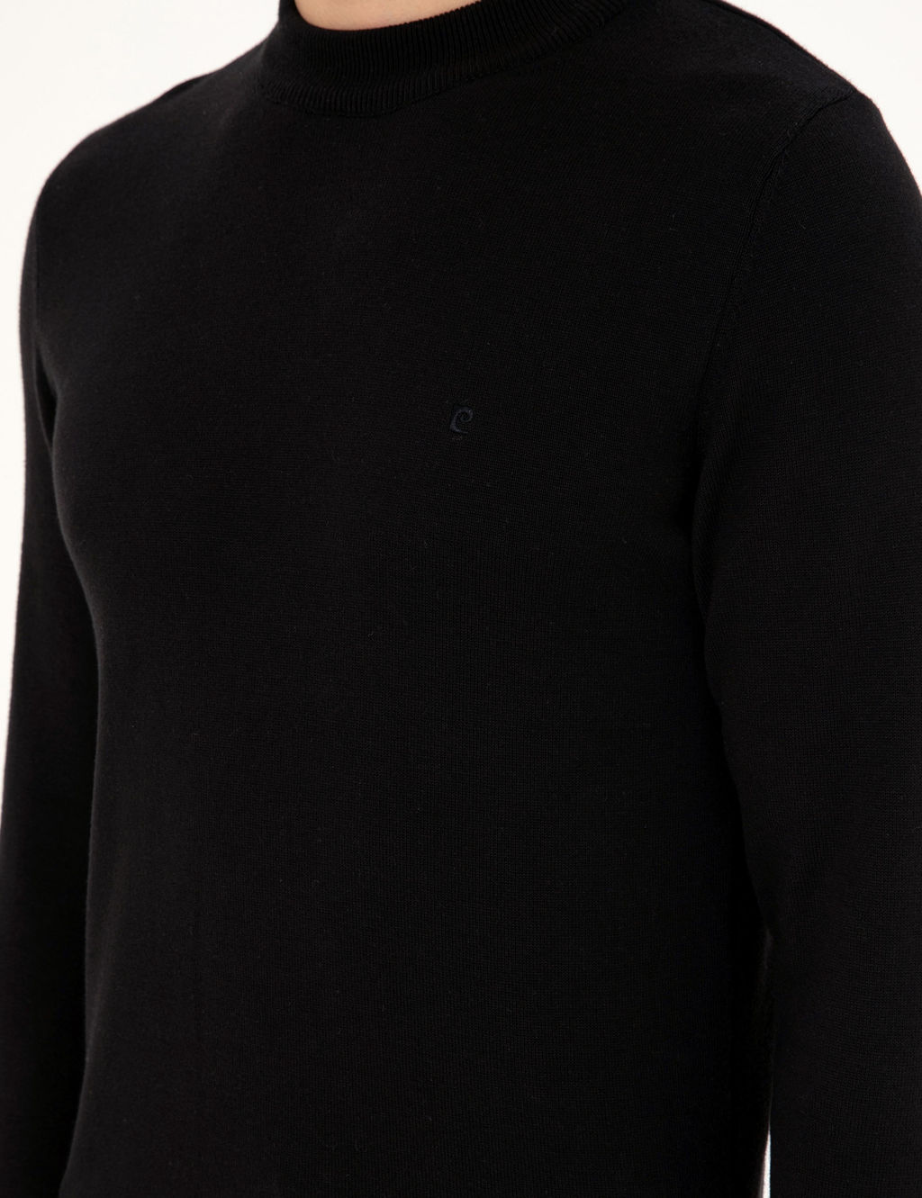 Siyah Slim Fit Yar_m Bal_k__ Yaka Basic Triko Kazak - Pierre cardin фото 7