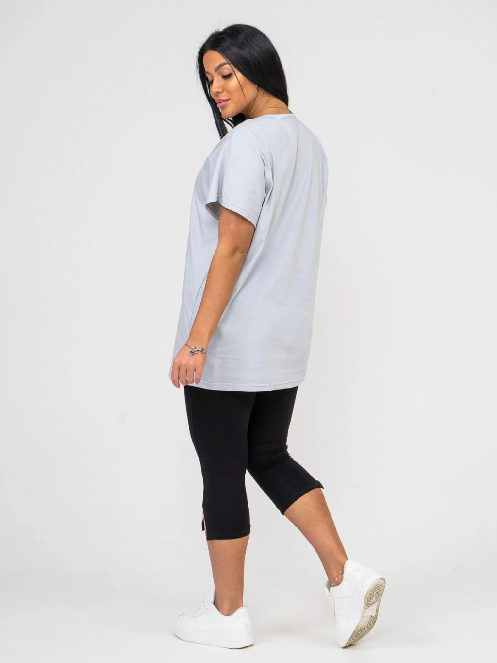 Костюм женский, цвет серый черный