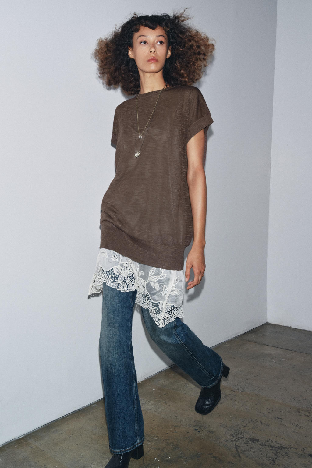 COMBINED KNIT DRESS