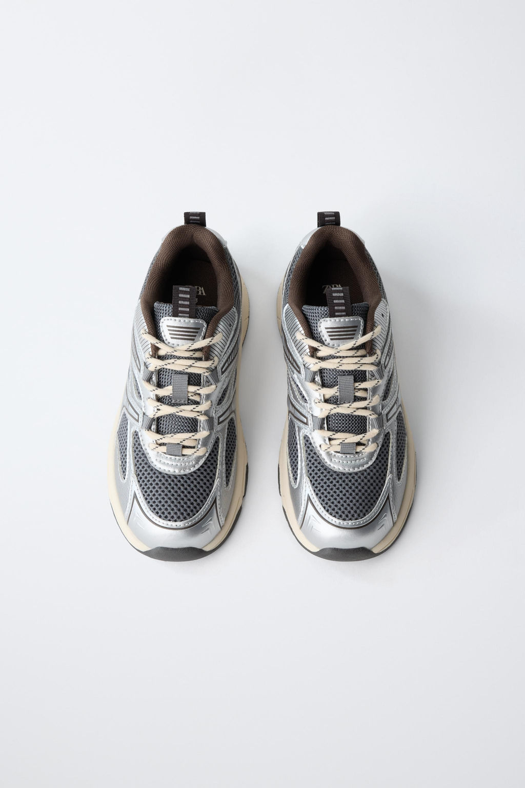 ZAPATILLA DEPORTIVA METALIZADA / Plata - Zara фото 5