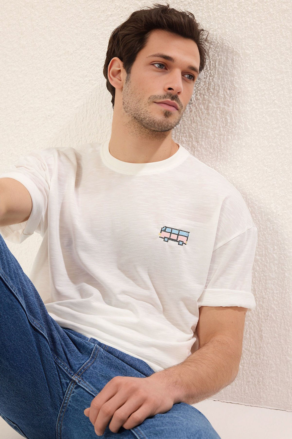 TRENDYOL MAN Mint Oversize/Genis Kesim Palmiye Nak?sl? %100 Pamuk T-Shirt TMNSS25TS00055 - Trendyolmilla фото 12