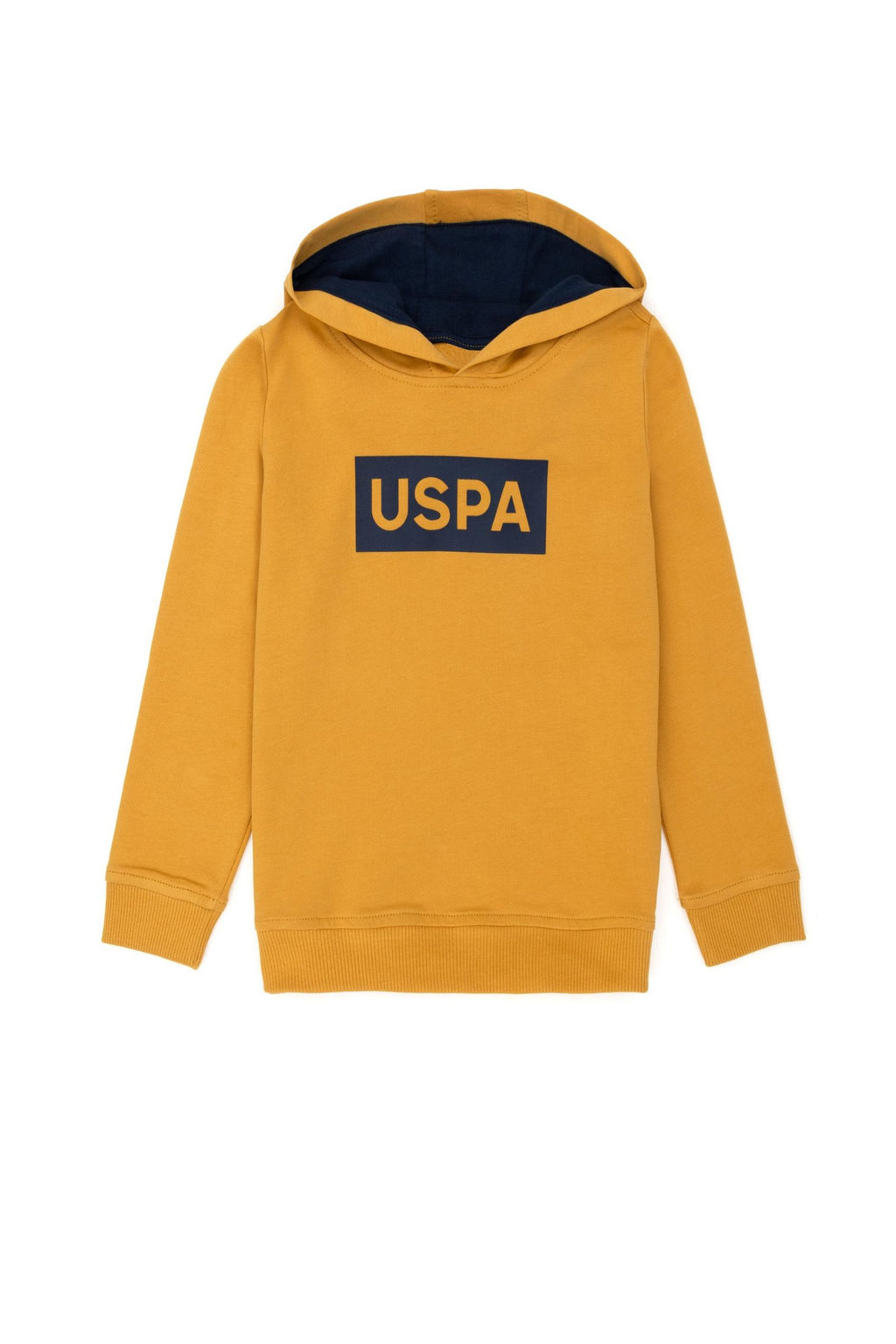 U. S. Polo Assn Детская базовая толстовка с капюшоном горчичного цвета - U.s. polo assn фото 4