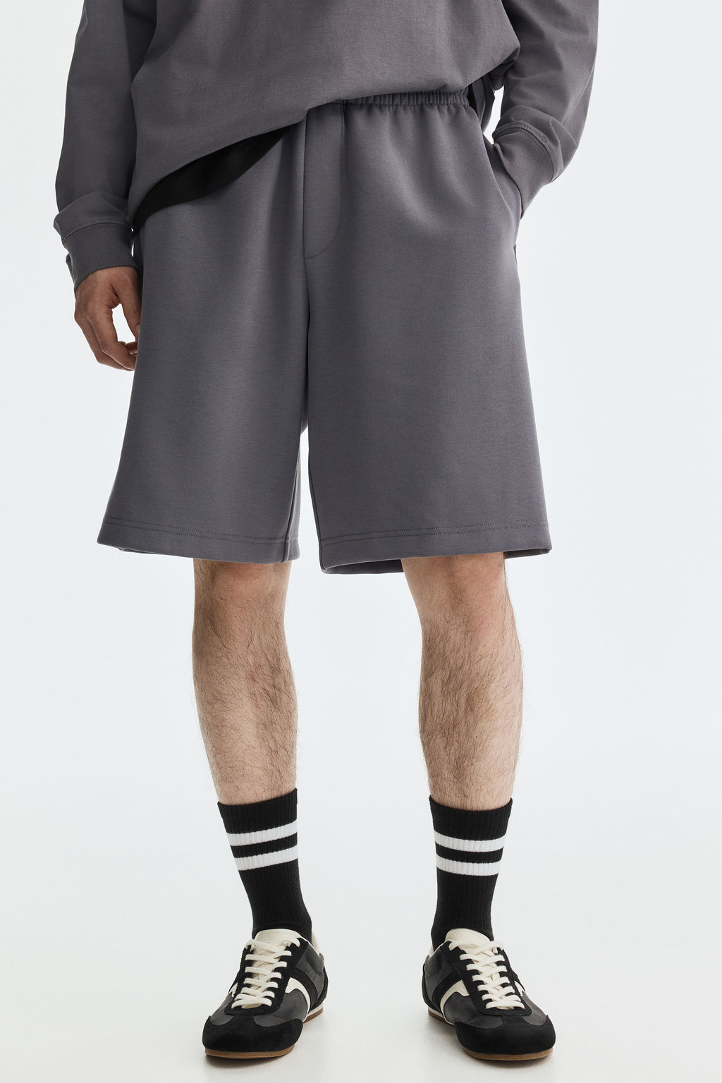 Pantal?n corto interlock Relaxed Fit - H&m фото 10