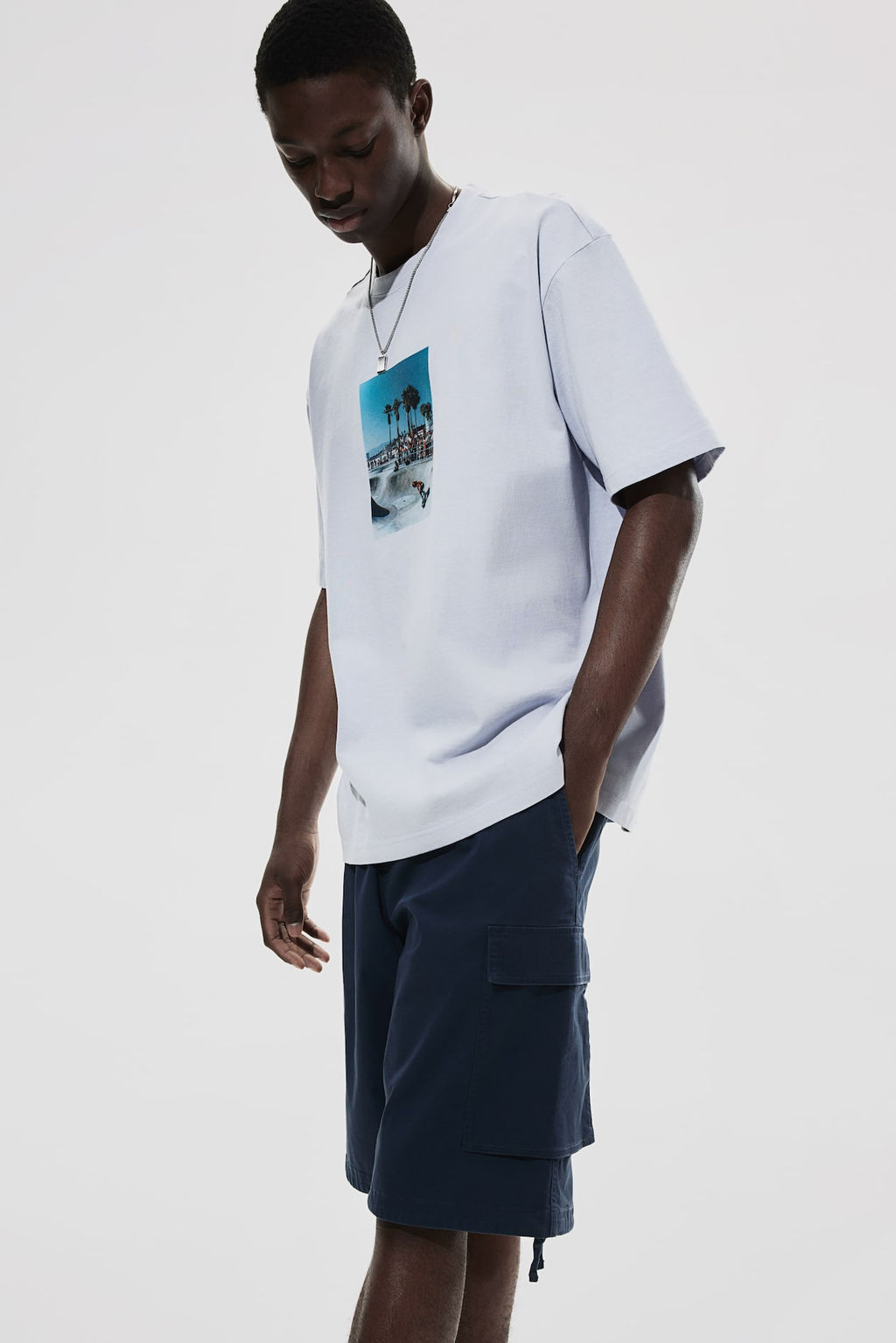 Bermudas cargo de sarga Loose Fit - H&m фото 4