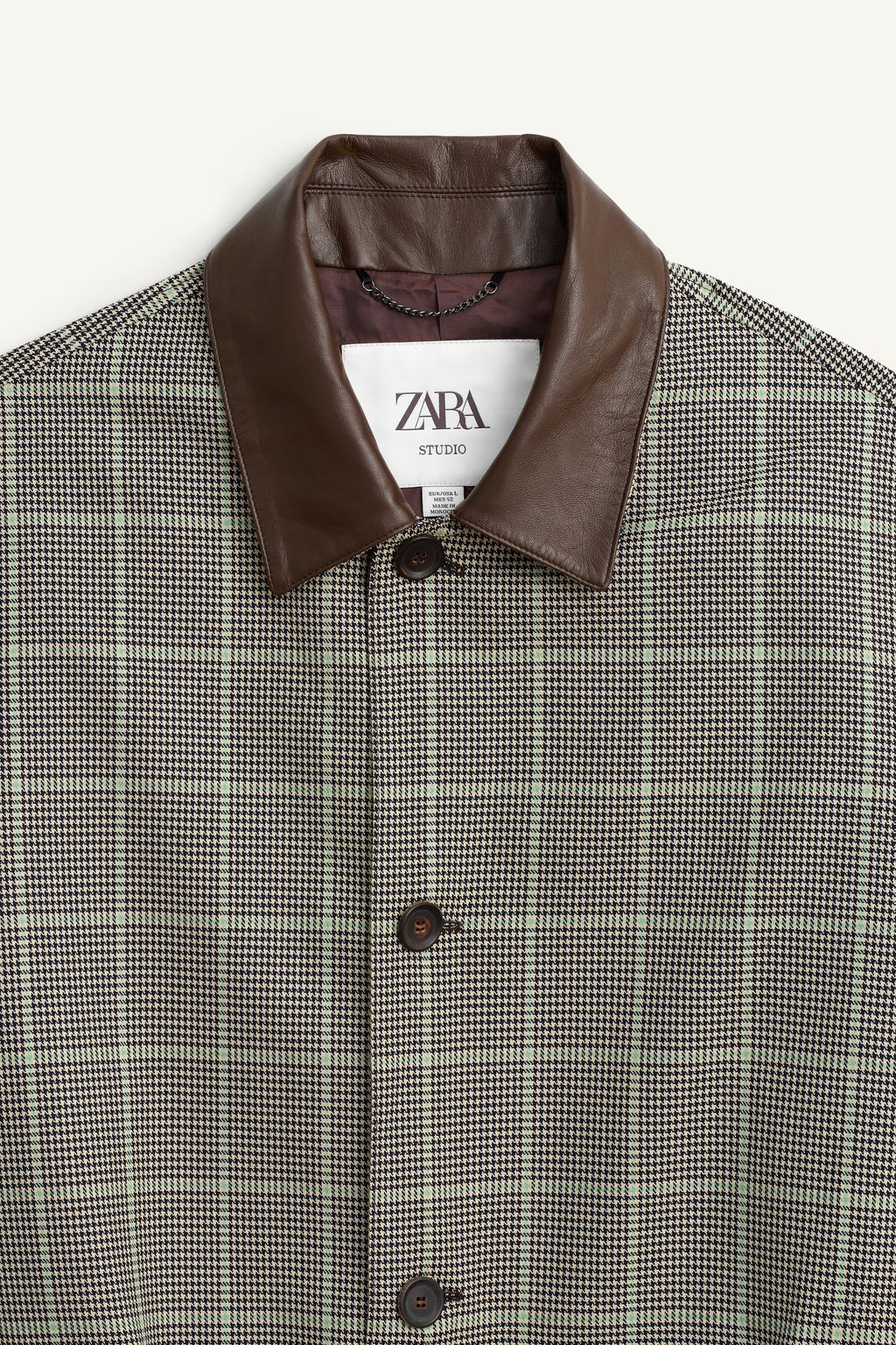 LIMITED EDITION CHECK TRENCH COAT WITH LEATHER DETAIL