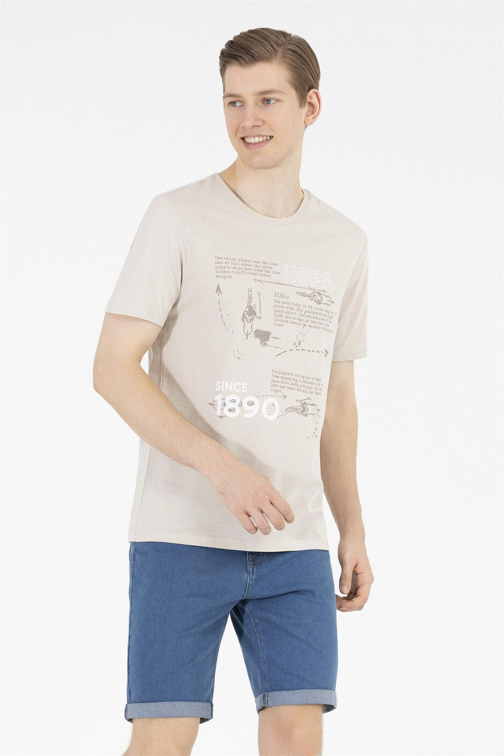 Мужская футболка с круглым вырезом Stone Stone - U.s. polo assn фото 9