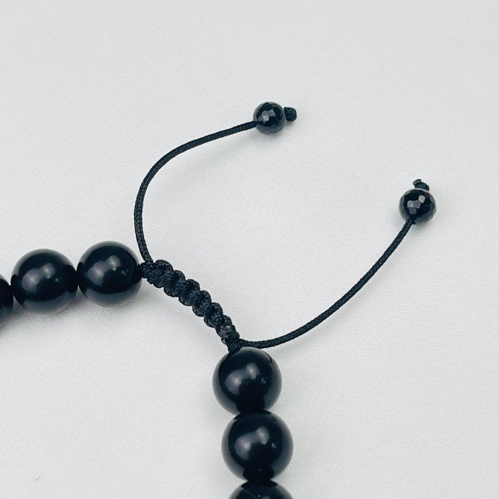 Браслет регулируемый из Шунгита и Гематита от 20 см