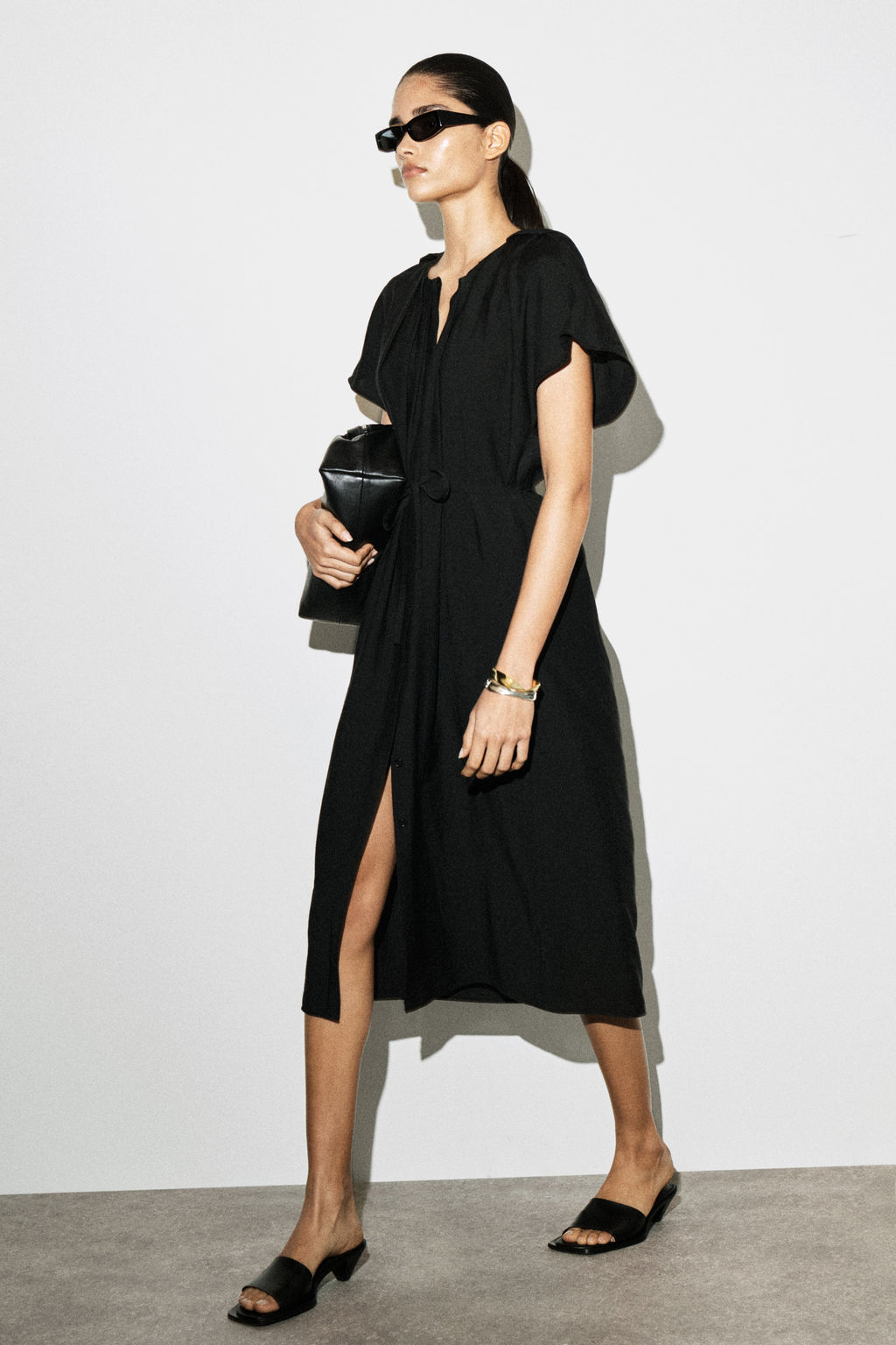 VESTIDO MIDI PLISADO CON CINTUR?N - H&m фото 4