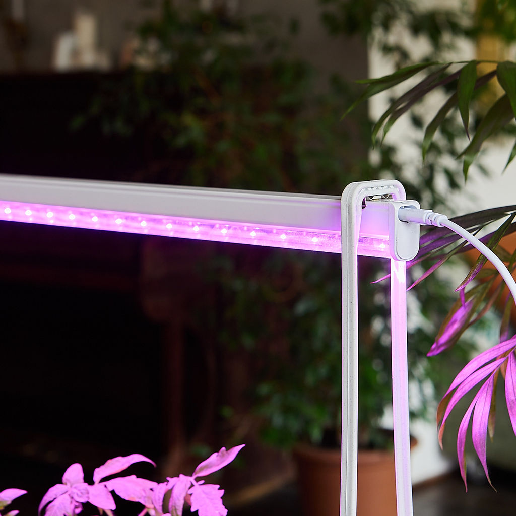 ULT-P56-10W/SPSB IP20 MARBLE ECONOM Набор Минисад, светильник для растений светодиодный с подставкой. Спектр для рассады и цветения. 6 кашпо в/к, мраморные. TM Uniel