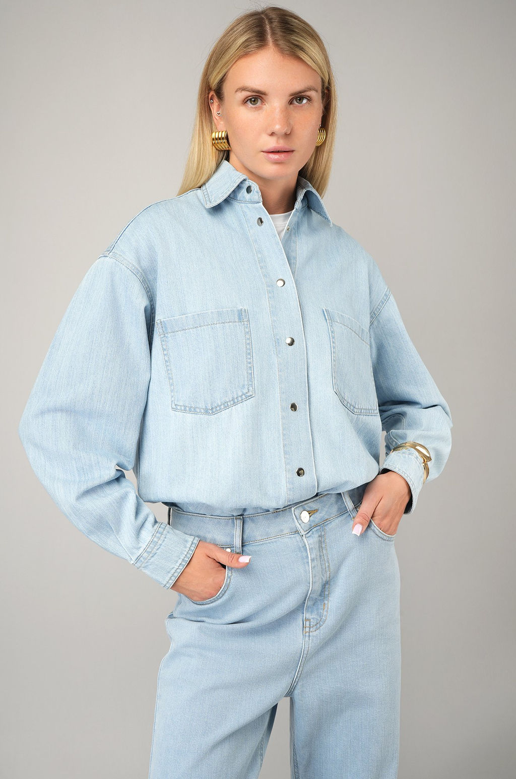 Женская джинсовая рубашка Happyfox  фото 24