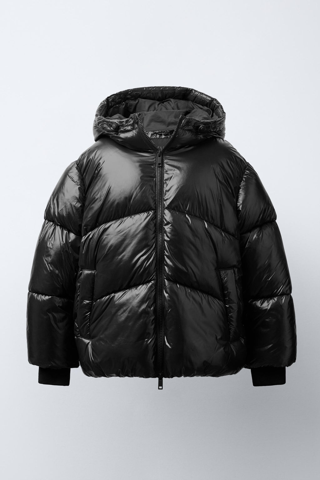 WATER-REPELLENT QUILTED COAT WITH HOODIE
