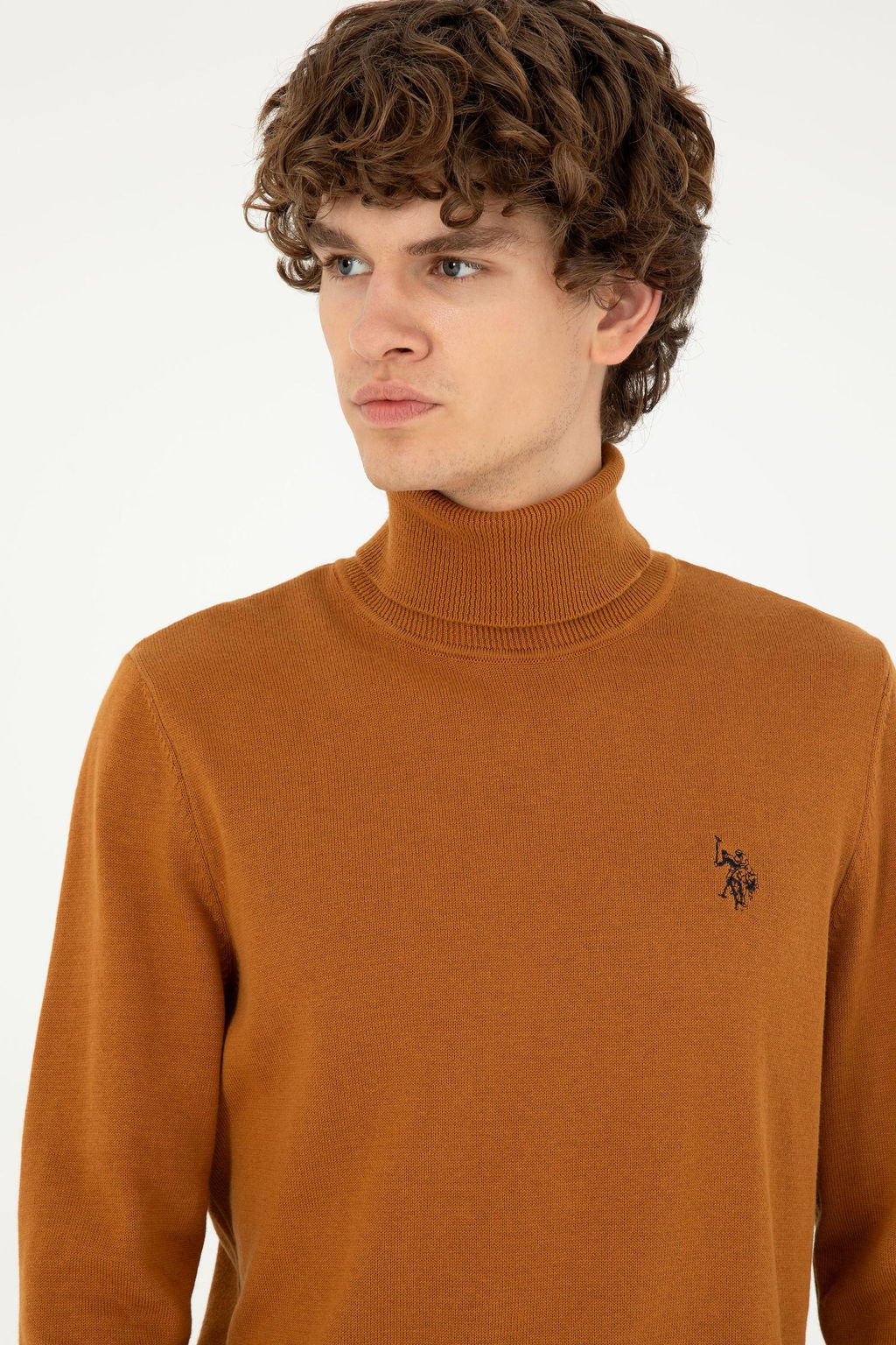 Мужской базовый свитер кокосового цвета - U.s. polo assn фото 2