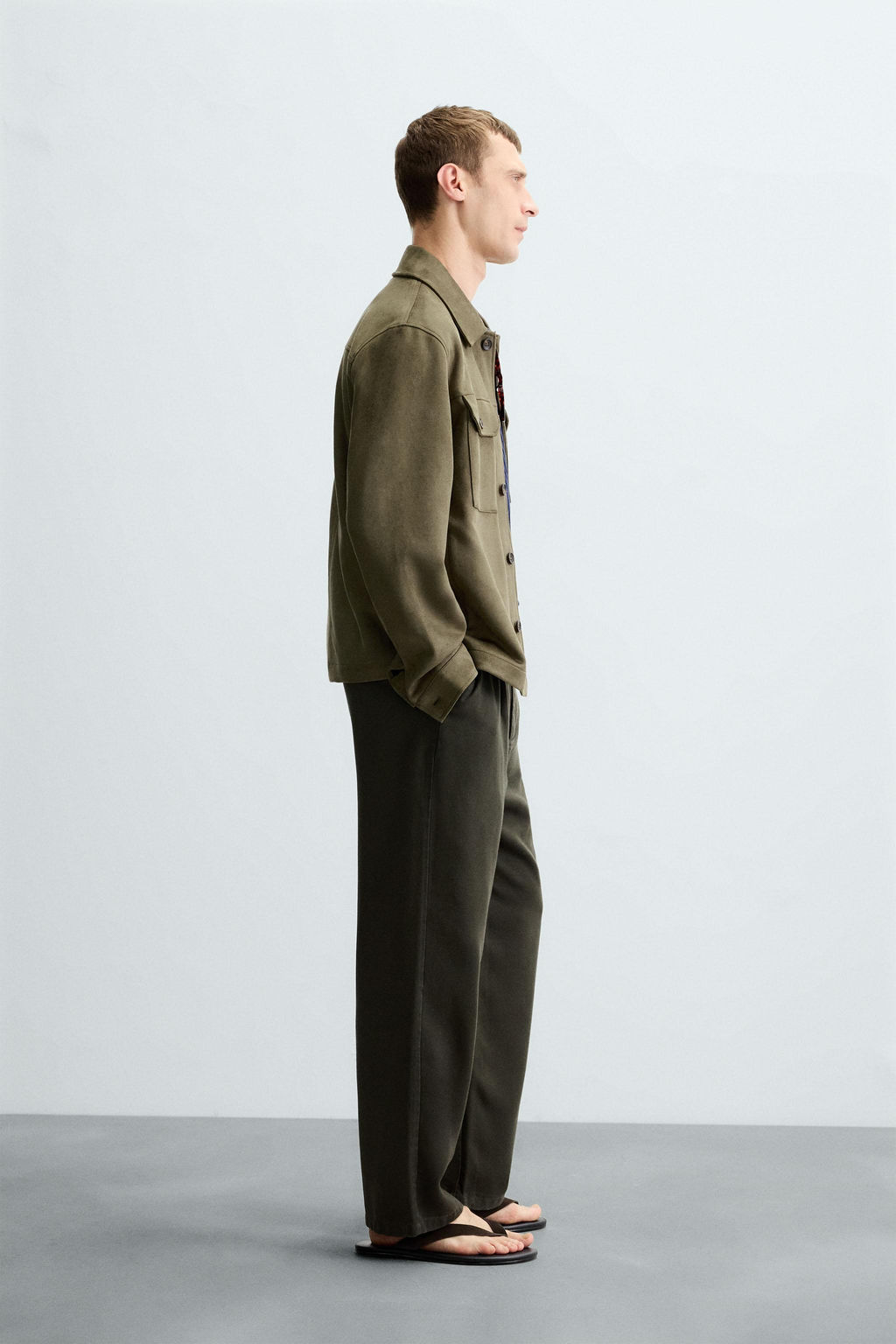 FAUX SUEDE OVERSHIRT - Zara фото 4