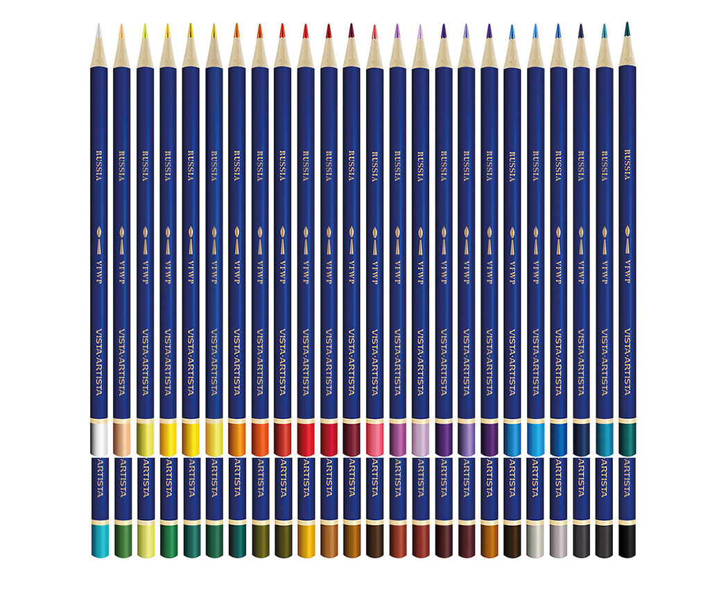 VISTA-ARTISTA Fine VFWP-48 Акварельные карандаши набор заточенный 4 х 48 цв